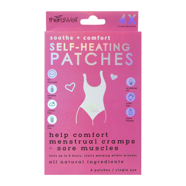 period self-heating patches