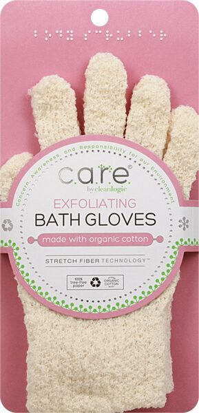 organic cotton bath gloves