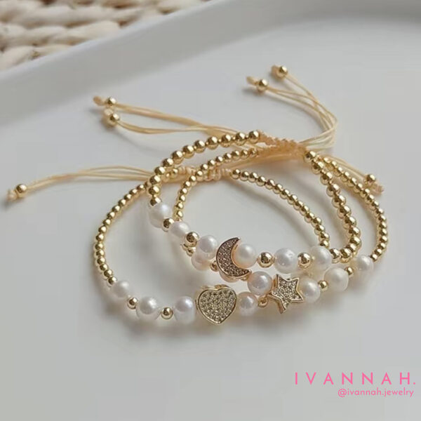 gold & pearl bracelet