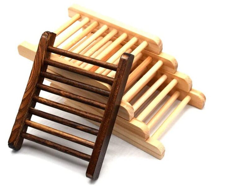 wooden soap rack