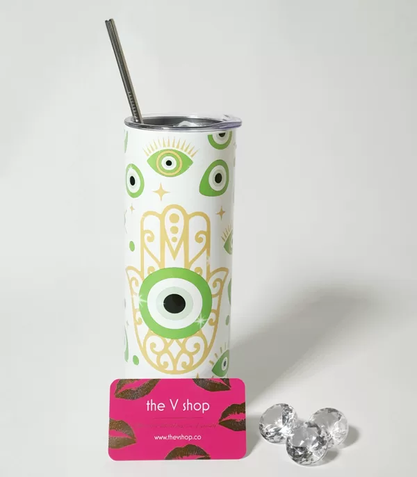 green evil eye 20 oz. tumbler